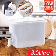 3.5L Transparent Water Dispenser Jug Drinking Water Bottle With Tap Beverage for Fridge / Bekas Air 