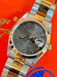 🌈 🌈新返貨啦🌈🌈🤎🤎原裝啡色唱片面🤎🤎光圈 36mm🥰👔Rolex Datejust 16203 連原裝78363金鋼板帶👔淨錶❤️BW3922（旺角洗衣街店）