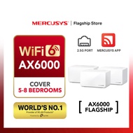 Mercusys AX3000 Whole Home Mesh WiFi 6 System Support Unifi Turbo / Maxis / TIME / Celcom Halo H90X 