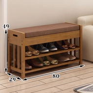 Shoe rack shoe changing stool bamboo shoe stool door locker multifunctional shoe rack