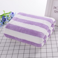 Hotel beauty salon quick-drying beach towel home soft absorbent face towel striped coral fleece bath