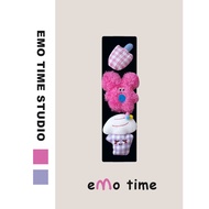 Emo Original Dopamine Powder Scribble Rabbit Car Seat Belt Shoulder Cover Cute Car Accessories Anti-