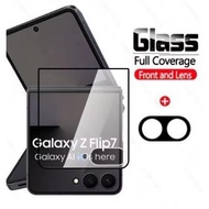 LAYAR SCREEN GLASS & LENS FOR SAMSUNG GALAXY Z FLIP 7 5G BLACK SCREEN GLASS & LENS GLASS COVER 2 IN 