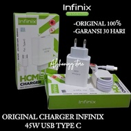 Infinix GT 30 Pro Charger Original 100% Fast Charging Infinix 45W USB Type C Charger