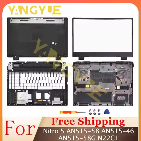 New Replace Laptop Case For Nitro 5 AN515-58 AN515-46 AN515-58G N22C1 LCD Back Cover Front Bezel Pal