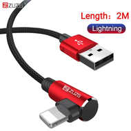 ZUZG 2M USB Cable for iPhone 13 12 11 Pro Max Xs X 8 Plus Cable 2.4A Fast Charging Cable for iPhone