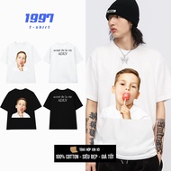 ADLV women's 2-way t-shirt, cool, lovely candy-sucking baby t-shirt, genuine local brand t-shirt ADL