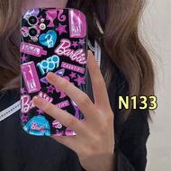 เคสสำหรับ IPhone XR 11 12 13 14 PRO MAX 6 7 6S 8 14 Plus X XS MAX 11 12 13 Se 2020 6SPlus 7Plus 6Plus 8Plus 14 Plus XSMAX Barbie ขอบหยัก