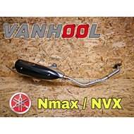 VANHOOL NVX155 / Nmax Exhaust System Stainless Steel with Carbon Guard Yamaha NVX Racing Standard Cu