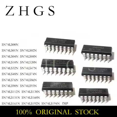 10PCS SN74LS00N 74LS00N SN 74LS00 01 02 04 08 10 20 32 47 48 74 76 86 90 93 112 138 151 160 161 192