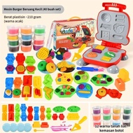 40PCS DIY Hamburger Plasticine Toy 3D Color Multi-Shape Imprint Set Children's Play House