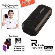 Rolton K11 Wireless Adapter Transmitter Connection FM Clip Microphone K500 & K700