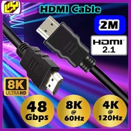 2 Meter HDMI Cable 2.1 2 Meter HDMI to HDMI 2.1 Cable Male to Male 1080P HD 4K 3D HDMI Cable Adapter