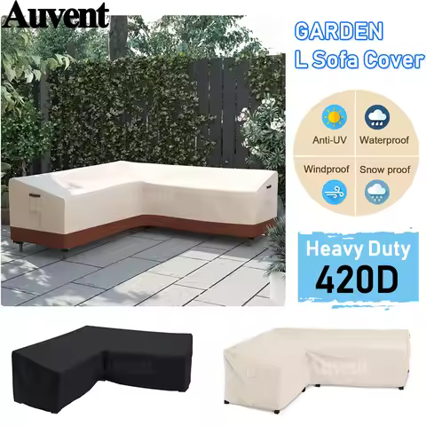 Outdoor L Shape Corner Sofa Cover Waterproof Rattan Corner Furniture Cover V Shape Sofa Table Chair 