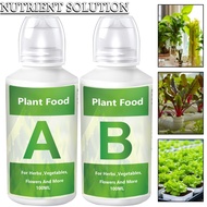 A+B Plant Food for Hydroponic Planting Systems Plant Food for Growing Vegetables