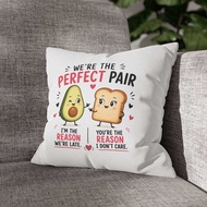 Funny Avocado Toast Pillow| We're The Pair Couple Gift