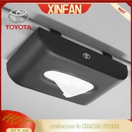 XINFAN [ Toyota ] Toyota Leather Car Tissue Box Holder For Vios Altis Avanza Vellfire YARIS HILUX Innova Car Accessories