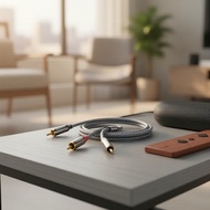 Riksoin RCA to 2RCA subwoofer cable with 2RCA to 1RCA bidirectional Y adapter connector  Kabel Subwo