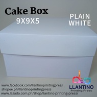 20pcs Cake Box 9x9x5 | Plain White No Window