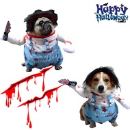 AQUARZOO Pet Cat Halloween Costume Dog Chucky Cosplay Suit For Cats&Dogs Christmas New Year Puppys D