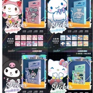 *UJV* 200pcs roll Sanrio Family Cute Cartoon Shinny Pull Sticker Box Kuromi Melody Cinnamon 200片三丽鸥家