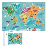 World Map Puzzle 500 Color Printing Decompression Puzzle 1000 Piece Wooden&amp;Puzzle Leisure DIY Toy Jigsaw Puzzle
