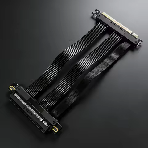 180 Degrees PCIE 5.0 Riser Cable Future Proof for Gen 5 GPU Vertical Mount x16 128GB/s Speed |Compat
