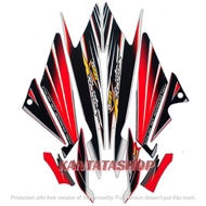 STIKER STRIPING LIS LES BODY MOTOR HONDA SUPRA X 125D 2005 STANDAR FULL SET