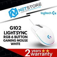 LOGITECH G102 LIGHTSYNC RGB 6 BUTTON GAMING MOUSE WHITE - 910-005803