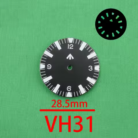 TMI VH31 movement dial VH31A dial VH31B dial VH31 watch dial 28.5mm VH31 dial Super fluorescent watc