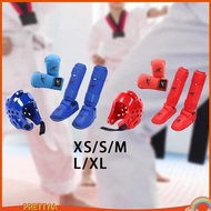 [PrettyiaSG] Taekwondo Sparring Gear Set with Shin Guards Footgear for Taekwondo Sparring