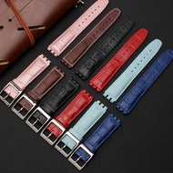 17mm 19mm Cow Leather Watchband for Swatch YCS YAS YGS IRONY Men Women Sport Watch Strap Cowhide Cal