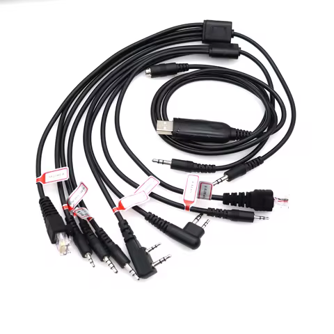 Walkie Talkie 8 in 1 Programming Cable for Motorola PUXING BaoFeng UV-5R for Yaesu for Wouxun Hyt fo