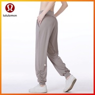 Lululemon Casual Yoga Pants Side Pockets Hem Pleats Loose Breathable Running Pants