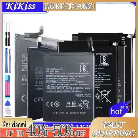 Battery BN30 BN31 BN34 BN35 BN37 BN41 BN43 BN48 BN4A For Xiaomi Redmi 3 3S 3X 4X 4A 5A 6/Note 4 5 6 