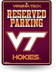 NCAA Virginia Tech Hokies 8.5-Inch by 11-Inch Metal Parking Sign Décor