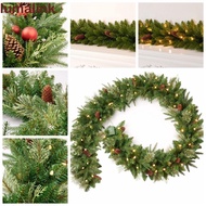 LUMALINK​ Christmas Garland, Pine Cone Berry 180cm/6 Feet Artificial Pine Tree Decor, 30 LED Lights 