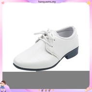 Boys Dress Leather Shoes 2021 Spring Britain for Party Wedding Shows Lace-up Kids Fashion Solid Blac