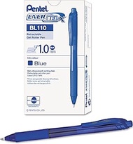 Pentel Bl110c Energel-X Retractable Roller Gel Pen, 1Mm, Trans Blue Barrel, Blue Ink, Dozen