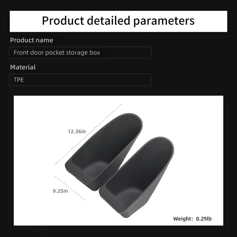 LUCKEASY Front Door Storage Box for Model 3 Highland 2024-2026 TPE Garbage Storage Bin 2pcs Organize