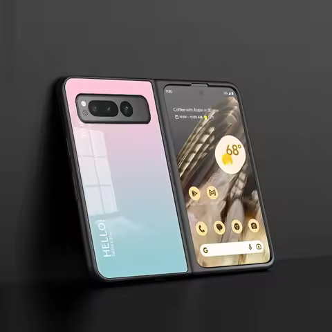 Google Pixel Fold gradient pattern glass phone case