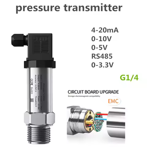 G1/4" 10bar 20bar Pressure Sensor 4-20mA 0-3.3V Pressure Transmitter 4-20mA 0-10V 0-5V RS485 Digital