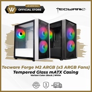 Tecware Forge M2 ARGB TG mATX Gaming Case - ARGB Black | ARGB White