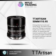 TTartisan 50mm f0.95 APS-C MF Large Aperture Lens For Mirrorless Cameras Sony E Fuji X EOS M M4/3 Ni
