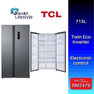 TCL 713L Side by Side Inverter Refrigerator Twin Eco Inverter TRSB-W713IS1