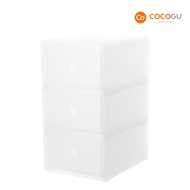 COCOGU กล่องลิ้นชักพลาสติกเก็บของ 1-4 ชั้น รุ่น A0244 - white