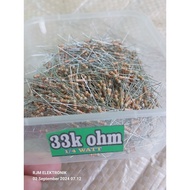 10 pcs resistor size 33k 1/ 4 watt