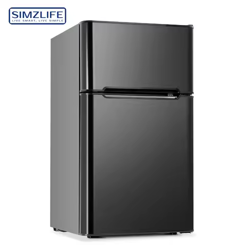 SIMZLIFE Mini Fridge with Freezer 3.2 Cu.Ft Mini Refrigerator Dorm Fridge with 2 Door For Bedroom Ap