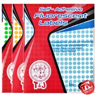 Label / Sticker Tom & Jerry Bulat Warna Fluorescent