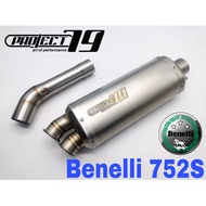 Project79 Exhaust Benelli 752S Ekzos Short Slip on Tabung Muffler Stainless Steel Project79 752 S Mo
